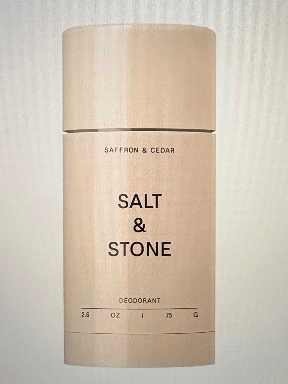 New in Box Salt & Stone Saffron & Cedar Deodorant 2.5oz